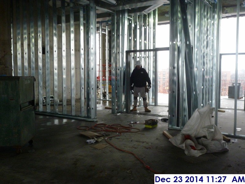 Installing door frames at the 3rd floor Facing South